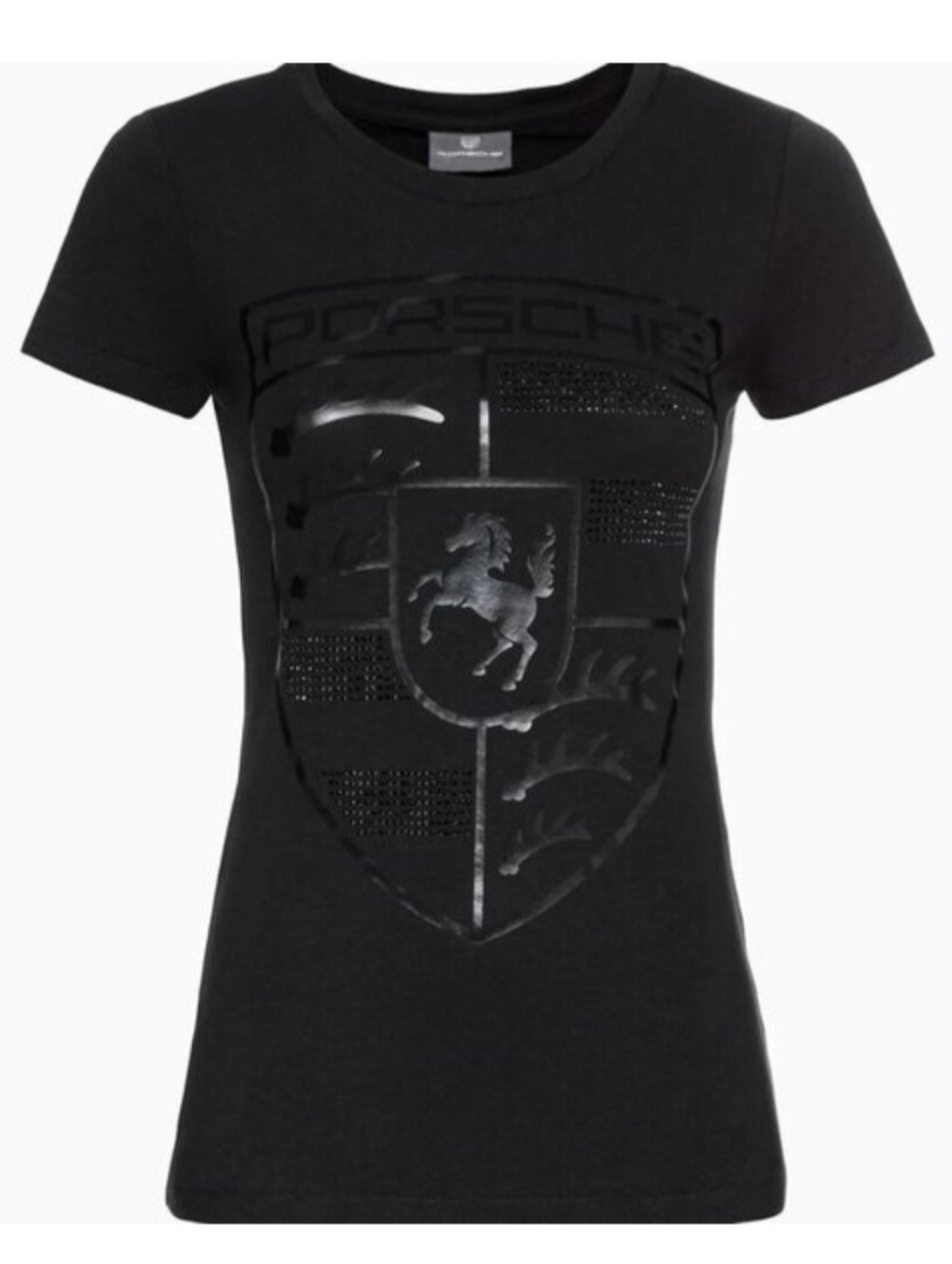Porsche Design Black Gloss Crest Short Sleeve Tee